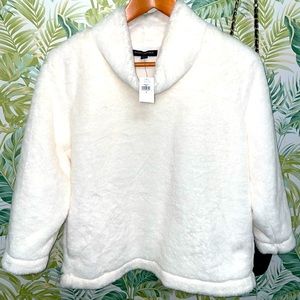 Small, white faux fur sweater